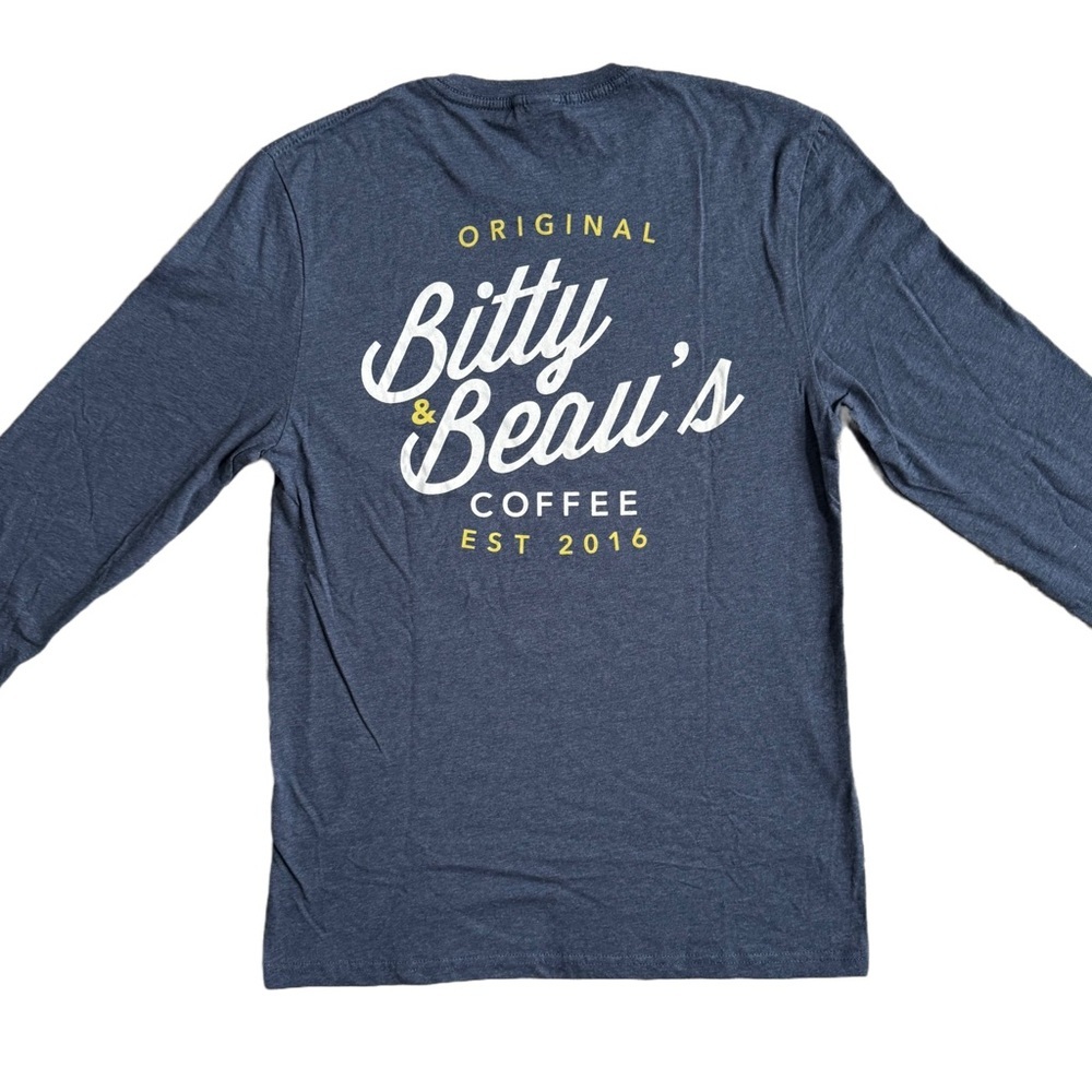 BITTY AND BEAU’S BLUE “RADICALLY INCLUSIVE” LONG SLEEVE GRAPHIC T-SHIRT